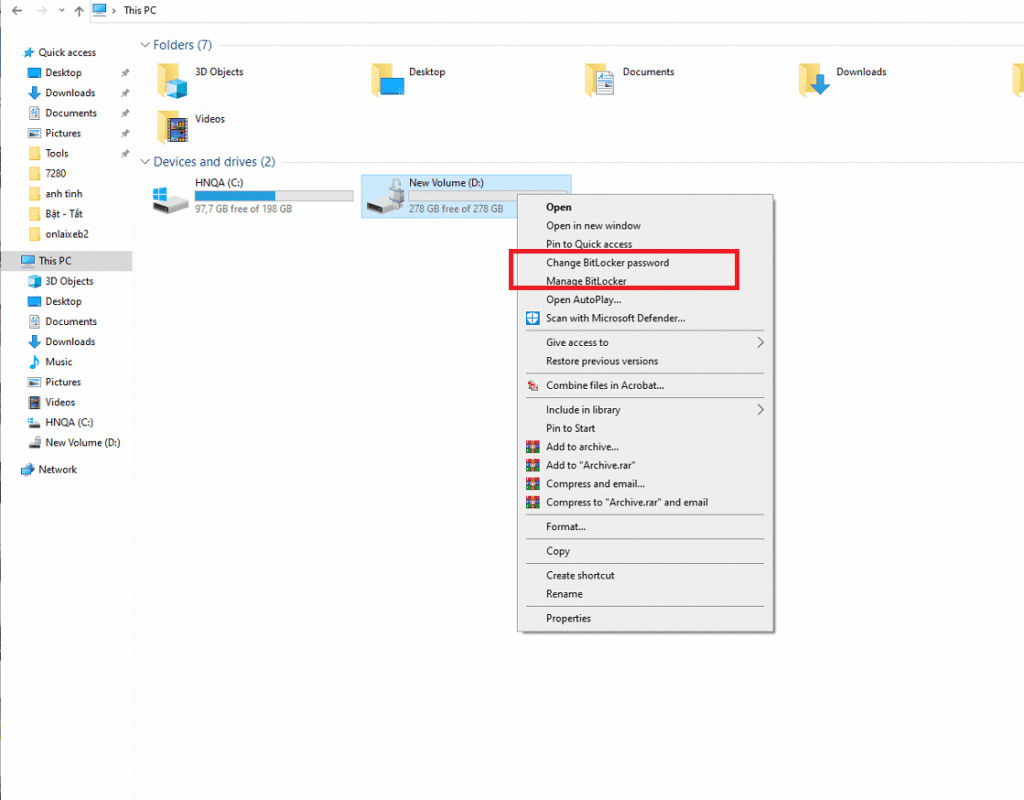 Hướng dẫn cách Bật Tắt BitLocker 1 Click Vì sao nên tắt BitLocker